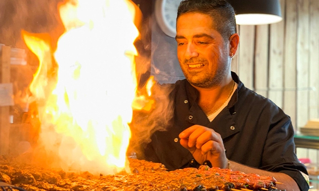 Préparation de plats libanais Au Vogelenzang à Anderlecht